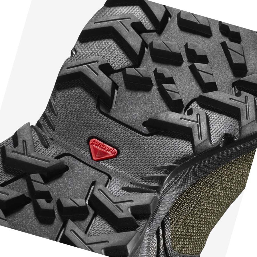 Salomon X RAISE GORE-TEX Túracipő Férfi Fekete Olivazöld | HU 2023AHK